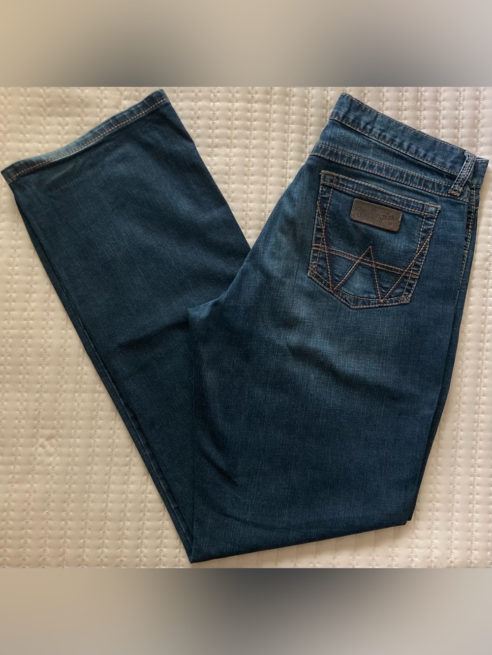 Wrangler Relaxed Fit Bootcut Jeans Men’s 33x36 Blue Cotton Stretch Denim WLT20